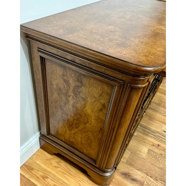 Pair of Karges French Regency Olive Ash Burl Nightstands With Pull-Out Shelves For Sale - Image 11 of 11