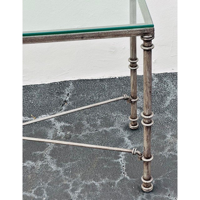1970s Giacometti Style Wrought Iron Console Table For Sale In Miami - Image 6 of 9