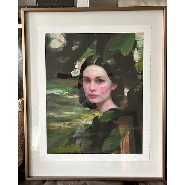This painting is printed on parchment paper 18Wx23H print and 22Wx28H brushed bronze frame.Vincent Xeus is a contemporary...