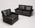 1970s Model 620 Armchair and Modular 2-Seater Sofa in Black Leather by Dieter Rams for Vitsoe, 1970s, Set of 2 For Sale - Image 5 of 5