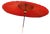 Large Japanese Red Parasol, 1980s For Sale
