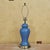 Vintage Blue Porcelain Urn Lamp With Brass Base - Hollywood Regency For Sale - Image 13 of 18
