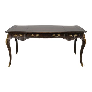 Maitland Smith Leather Wrapped Bureau Platt Writing Desk For Sale
