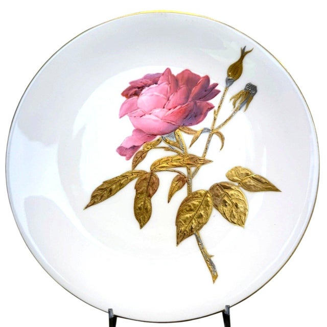 Antique 1880 Minton G4419 Set 6 Hand Painted Rose Gold Platinum Aesthetic Plates For Sale - Image 11 of 16