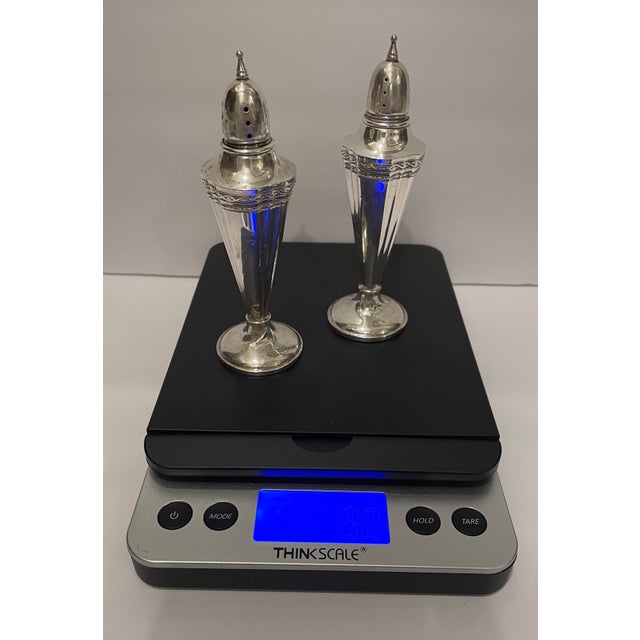 1930s Sterling Silver Salt and Pepper Shakers For Sale - Image 5 of 5