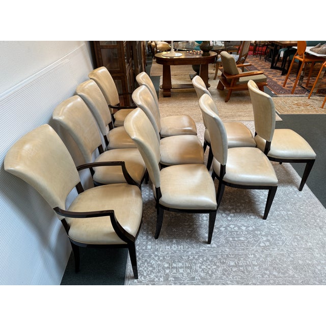 Nancy Corzine Illusion Leather Dining Chairs, Set of Ten For Sale In San Francisco - Image 6 of 17