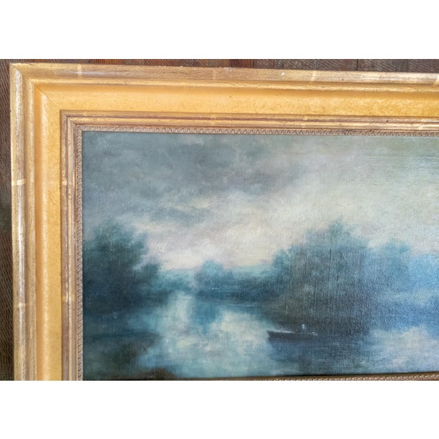 Traditional 19th Century American Tonalist School Landscape Painting Style of George Inness For Sale - Image 3 of 18