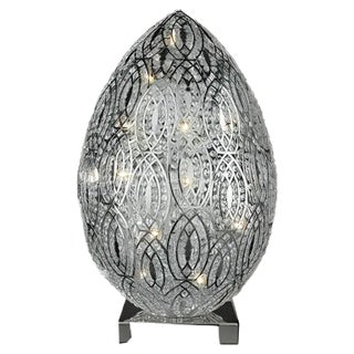 Steel & Crystal Egg Arabesque Table Lamp by Giorgio Tesi for VGnewtrend For Sale