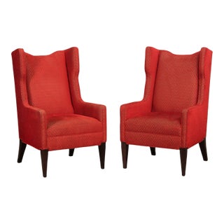 Vanguard Furniture Thom Filicia Home Collection Pair of Wing Chairs For Sale