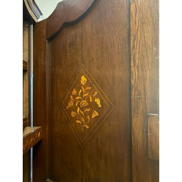 Antique 18th Century Dutch Walnut Marquetry Cabinet with Floral Inlay For Sale - Image 11 of 18