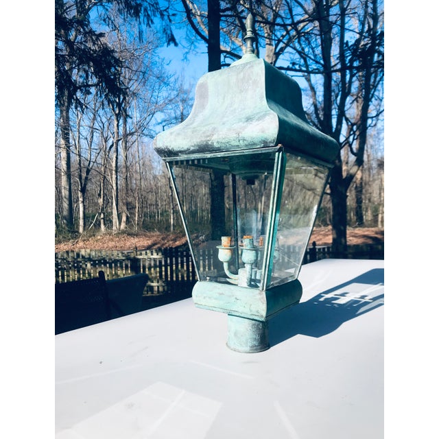 1970s Underwriter Laboratories 4 Light Post Lantern For Sale - Image 11 of 11