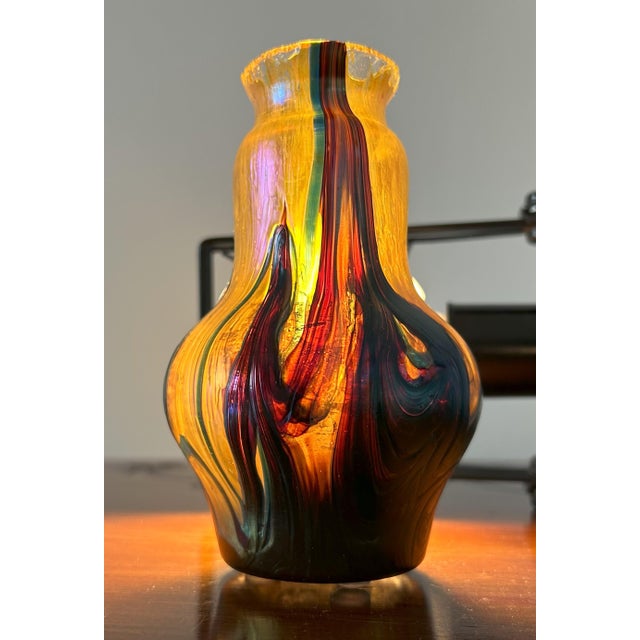 Art Nouveau Iridescent Glass Vase, Central European, 1890s For Sale - Image 11 of 18
