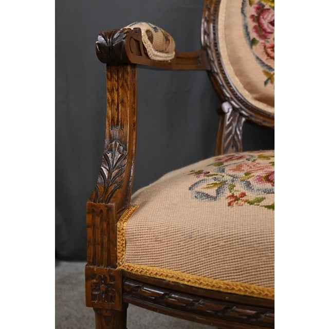 Louis XVI Stained Beechwood Sofa, 1920 For Sale - Image 9 of 18