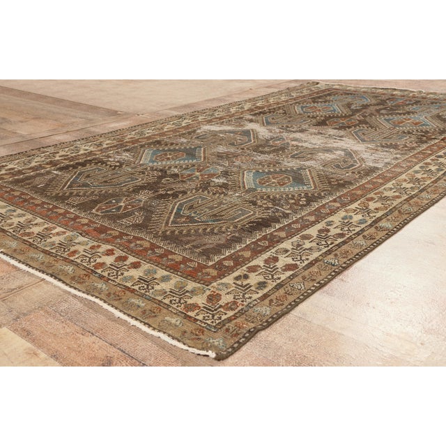 Coffee Late 19th Century Persian Malayer Rug, 05'03 X 09'08 For Sale - Image 8 of 10