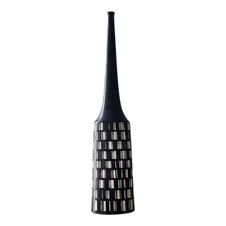 Modernist Vintage Italian Raymor Black and White Check Vase For Sale