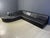 1970s Vintage Black Patchwork Leather Modular Sofa from Laauser, 1970s, Set of 6 For Sale - Image 5 of 11