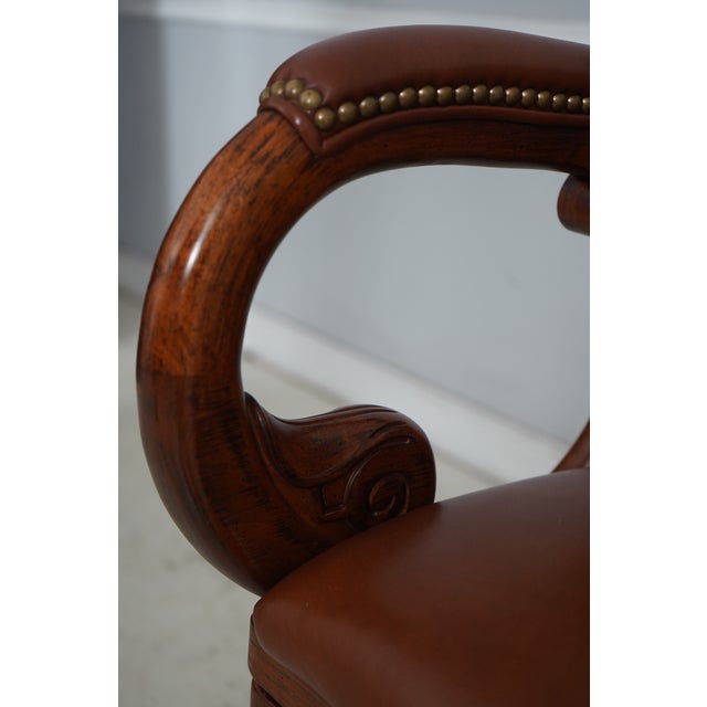 Set of 3 Hancock & Moore Leather Bar Counter Chairs For Sale - Image 10 of 18