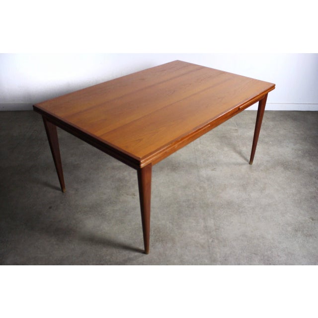 1950s Niels Otto Møller Model 254 Teak Dining Table / Conference Table for J.L. Møllers, Denmark For Sale - Image 5 of 5