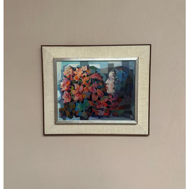 Ragnar Ring, Flower Girl, 1975, Oil Painting on Panel, Framed For Sale - Image 9 of 14