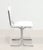 Vintage Italian Chrome-Plated Metal Chairs with White Leather Seats, 1970s, Set of 6 For Sale - Image 6 of 9