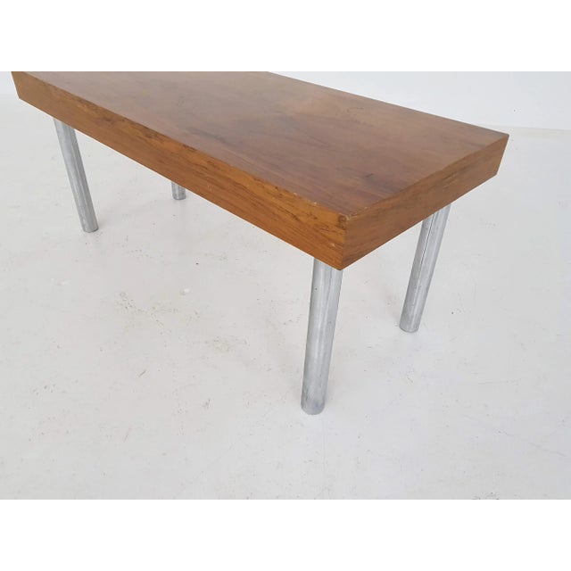 Vintage Rosewood and Chrome Coffee Table For Sale - Image 3 of 6