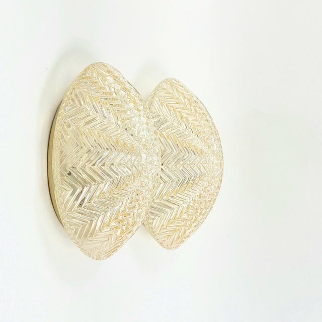 Mid-Century Modern Mid-Century Art Deco Geometric Glass Sconces from Limburg, Germany, 1970s, Set of 2 For Sale - Image 3 of 10