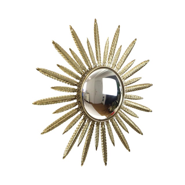 Mid-Century Modern Copper-Plated Metal Sunburst Mirror from Deknudt, 1960s For Sale - Image 11 of 13