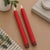 Modern FIA Wick Red Taper Candle (Set of 2) For Sale - Image 3 of 4