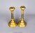 Victorian Pair of 19th Century English Brass Fluted Column Candlestick Holders For Sale - Image 3 of 7