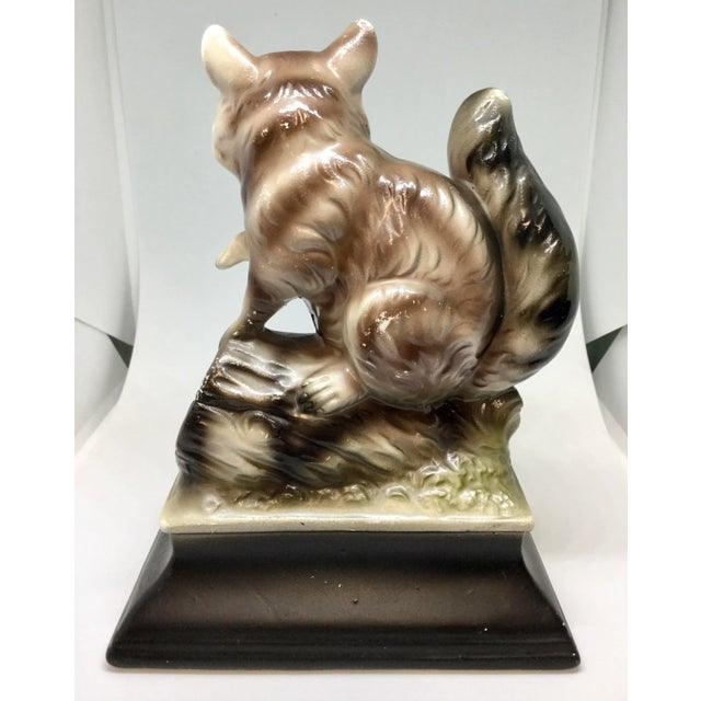 1900 - 1909 Antique Bisque Porcelain Raccoon Figurine For Sale - Image 5 of 13