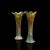 Early 20th Century Circa 1930 Vintage English Carnival Glass Decorative Flower Vases - A Pair For Sale - Image 5 of 13