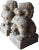 Late 20th Century Vintage Chinese Concrete Foo Dogs Guardian Lion Statues- A Pair For Sale