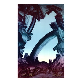 1979 Gary Lichtenstein 'Art 80 Washington DC' Abstract Turquoise,Purple,Blue,Multicolor,Green Offset Lithograph For Sale