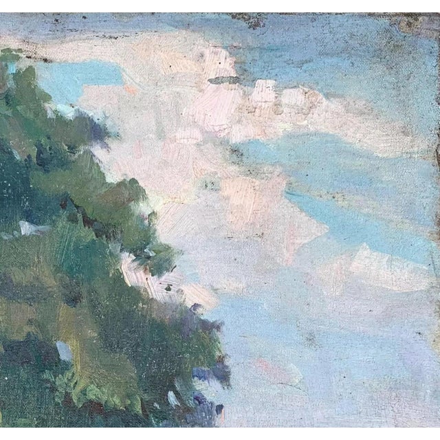 Realism Original Summer Landscape Oil Painting, Ukrainian Impressionism, 1970s 36-38 For Sale - Image 3 of 6