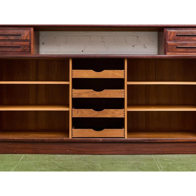 Mid-Century Modern Rosewood Vintage Hutch For Sale - Image 3 of 10