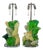 Glass Rock Lamp Sculptures in Yellow & Green For Sale