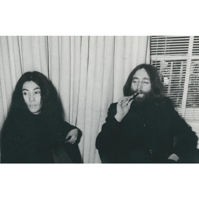 John Lennon and Yoko Ono, 1970s, Black and White Photograph For Sale - Image 3 of 5