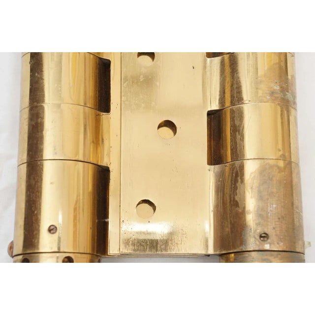 Enormous Solid Brass Church Door Hinges Paperweight For Sale - Image 4 of 10