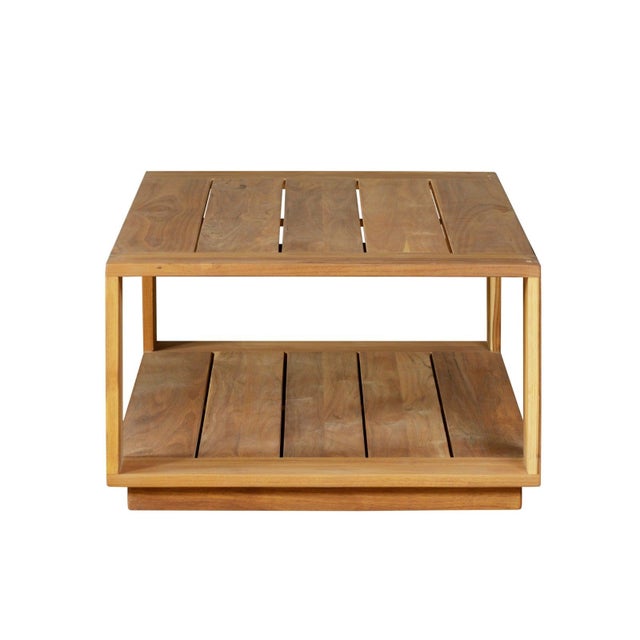 Wood Imperial Grove Outdoor Solid Teak Wood Coffee Table For Sale - Image 7 of 9