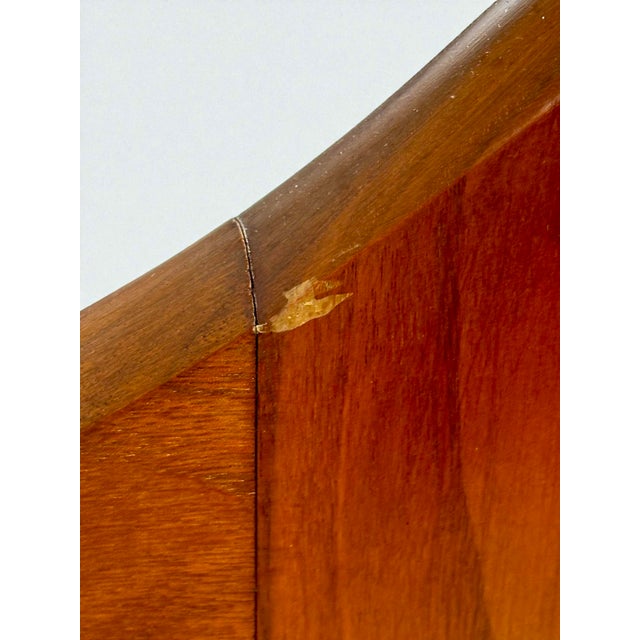 Adrian Pearsall 1960s Attributed to Adrian Pearsall Walnut Glass Coffee Table For Sale - Image 4 of 4