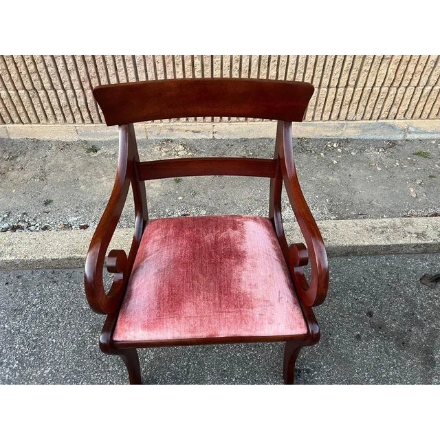 Pair of Recency Style Mahogany Armchairs 1920s For Sale - Image 11 of 13