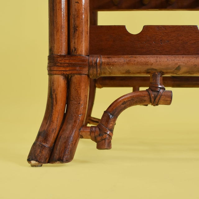 Rattan Bamboo Backers Rack-Bar For Sale In West Palm - Image 6 of 8