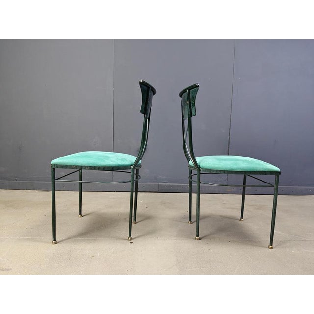 Hollywood Regency Vintage Dining Chairs from Belgochrom, 1970s, Set of 6 For Sale - Image 3 of 12