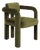 Double Arch Dining Chair in Forest Green Cotton Velvet from Insidherland For Sale