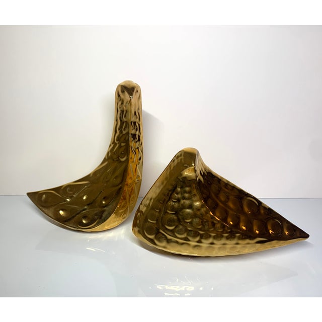 Modern Pair of Jonathan Adler Menagerie Quails in Metallic Gold Finish For Sale - Image 3 of 6