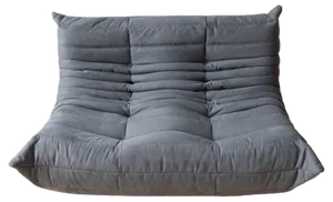 Grey Microfiber Togo 2-Seat Sofa by Michel Ducaroy for Ligne Roset