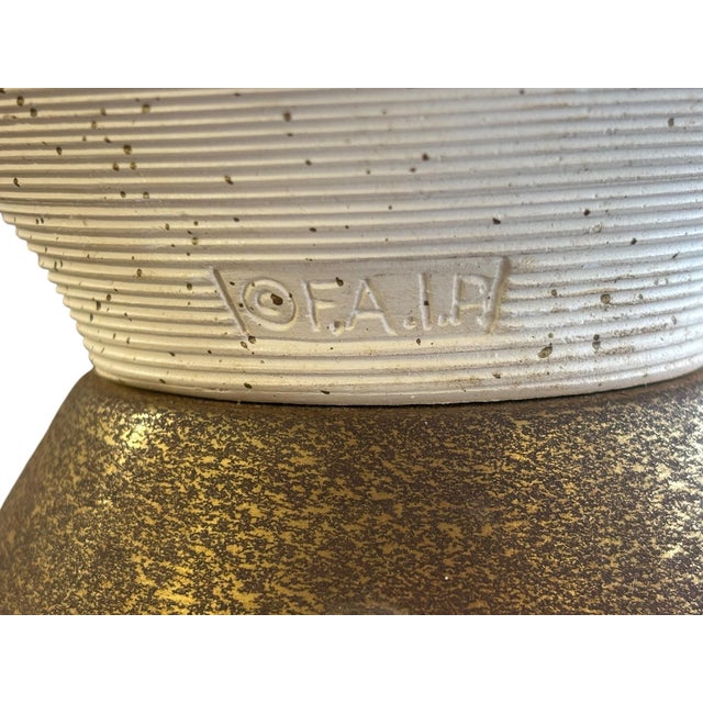1960s 1960s Mid Century Modern Atomic Era Genie Textured Ceramic Table Lamp For Sale - Image 5 of 7