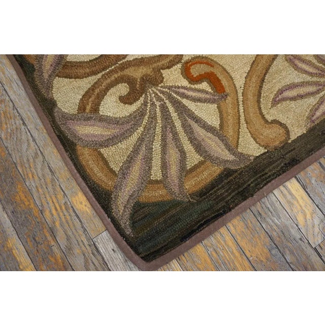 Antique American Hooked Rug For Sale - Image 4 of 9