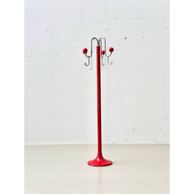 Mid-Century Modern Wardrobe in Red from LHT Bologna, 1980s For Sale - Image 13 of 13