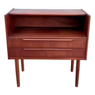 Danish Bedside Table in Teak Veneer, 1960s For Sale